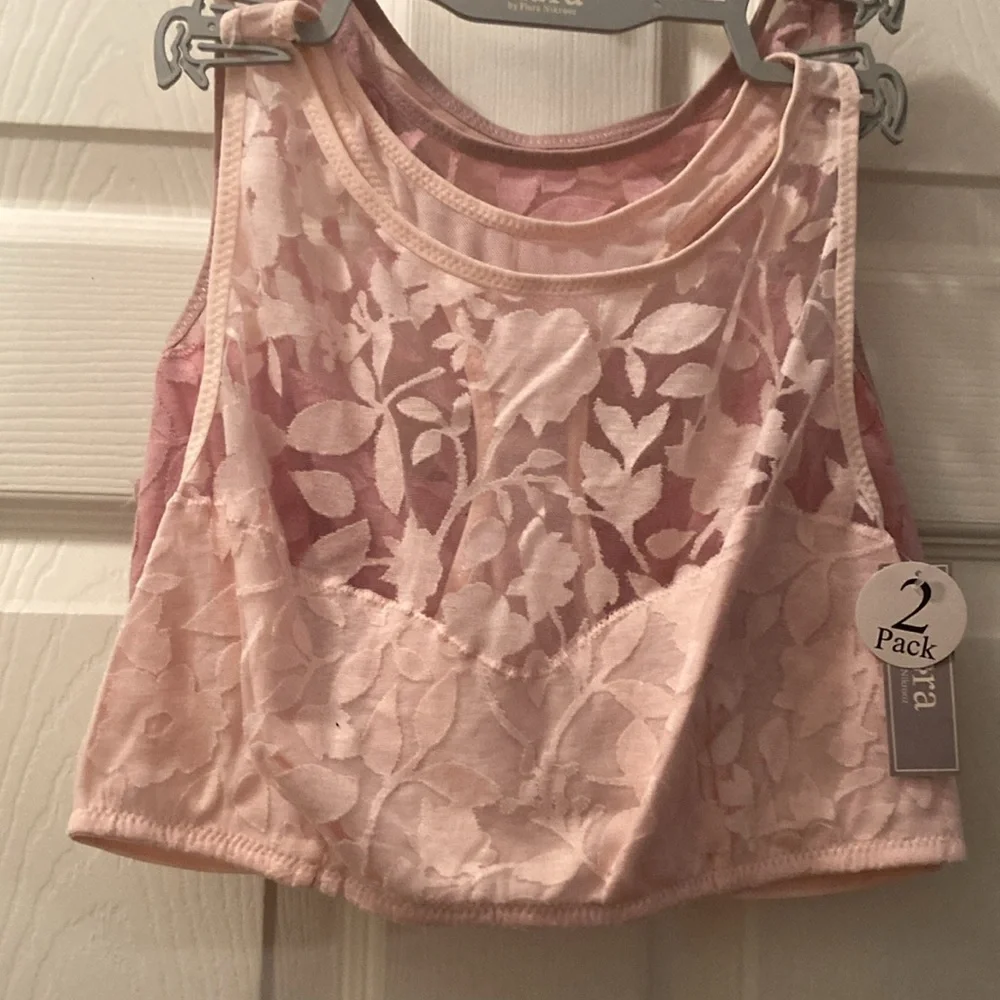 2 Pack Floral Burnout Bralettes - Picture 2 of 8